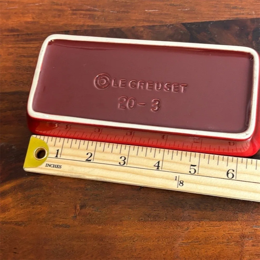 Le Creuset Butter Dish‎ Base Tray Only Replacement Part Red Rectangle 6x3